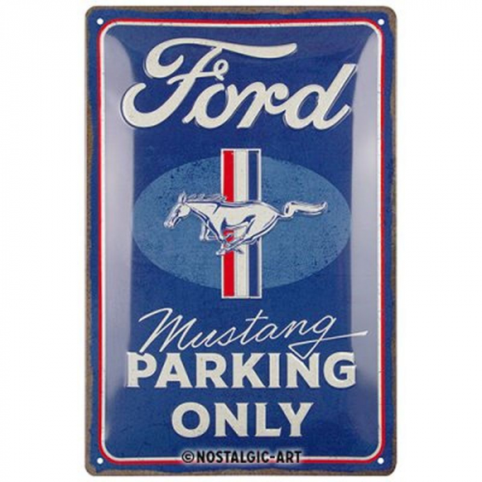 Blechschild Mustang Parking 1